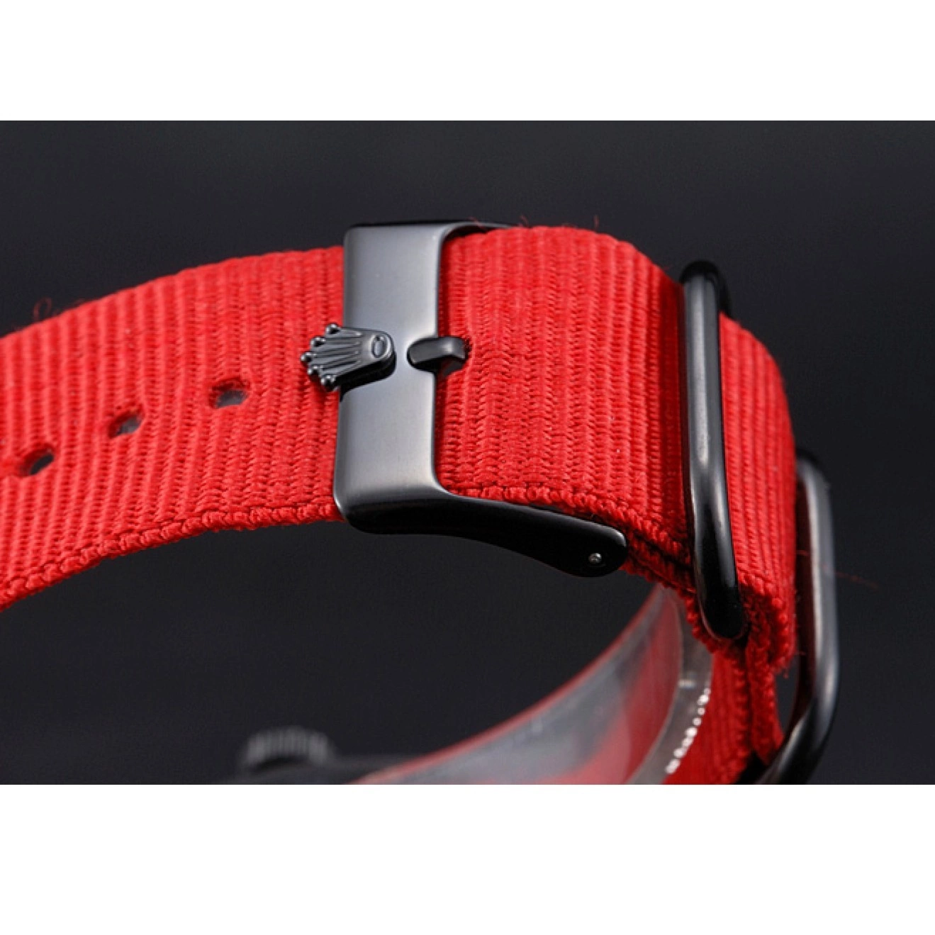 Aaa replica watch Nylon 622002 Red Milgauss Strap Rolex Bamford 0715